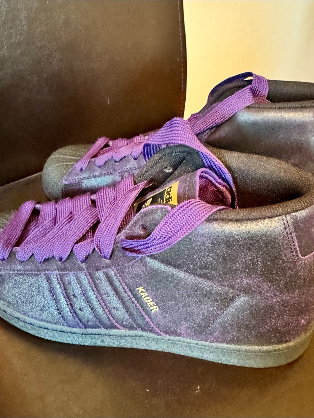Adidas Men’s Purple Kader Mid-Top Sneakers Size 9.5 No box - Picture 3 of 6